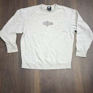 Vintage Nike Center Swoosh Crewneck Sweatshirt Y2K 2000s Medium M Retro